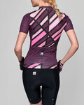 SANTINI maillot corto y pantalón corto - SLEEK RAGGIO LADY - rosa/negro/púrpura