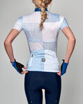 SANTINI jersey de manga corta - TONO SFERA LADY - blanco/azul