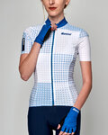 SANTINI jersey de manga corta - TONO SFERA LADY - blanco/azul