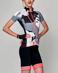 SANTINI jersey de manga corta - GIADA MAUI LADY - negro/gris/blanco