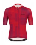 SANTINI maillot corto y pantalón corto - KARMA KINETIC - negro/rojo