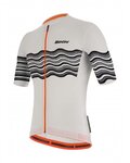 SANTINI jersey de manga corta - TONO PROFILO - blanco/negro/naranja
