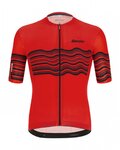 SANTINI jersey de manga corta - TONO PROFILO - negro/rojo