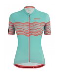 SANTINI jersey de manga corta - TONO PROFILO LADY - naranja/azul