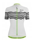 SANTINI jersey de manga corta - TONO PROFILO LADY - blanco/negro