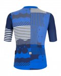 SANTINI jersey de manga corta - DELTA OPTIC - blanco/azul
