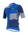 SANTINI jersey de manga corta - DELTA OPTIC - blanco/azul