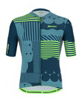 SANTINI jersey de manga corta - DELTA OPTIC - verde/azul