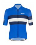SANTINI jersey de manga corta - SLEEK BENGAL - blanco/azul