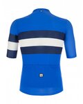 SANTINI jersey de manga corta - SLEEK BENGAL - blanco/azul