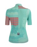 SANTINI maillot corto y pantalón corto - GIADA OPTIC LADY - negro/azul/rosa