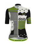 SANTINI jersey de manga corta - GIADA OPTIC LADY - amarillo/blanco/negro