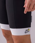 SANTINI pantalones cortos de tirantes - TOUR DE FRANCE 2022 - blanco/negro