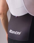 SANTINI pantalones cortos de tirantes - TOUR DE FRANCE 2022 - blanco/negro