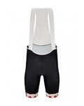SANTINI pantalones cortos de tirantes - TOUR DE FRANCE 2022 - blanco/rojo/negro