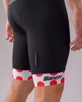 SANTINI pantalones cortos de tirantes - TOUR DE FRANCE 2022 - blanco/rojo/negro