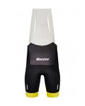 SANTINI pantalones cortos de tirantes - TOUR DE FRANCE 2022 - amarillo/negro