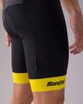 SANTINI pantalones cortos de tirantes - TOUR DE FRANCE 2022 - amarillo/negro