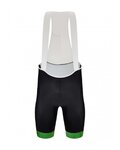 SANTINI pantalones cortos de tirantes - TOUR DE FRANCE 2022 - negro/verde