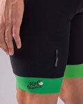 SANTINI pantalones cortos de tirantes - TOUR DE FRANCE 2022 - negro/verde