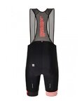 SANTINI pantalones cortos de tirantes - TOUR DE FRANCE 2022 - negro/rojo