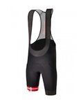 SANTINI pantalones cortos de tirantes - TOUR DE FRANCE 2022 - negro/rojo