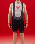 SANTINI pantalones cortos de tirantes - TOUR DE FRANCE 2022 - negro/rojo