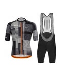 SANTINI maillot corto y pantalón corto - KARMA KINETIC - negro/blanco/naranja