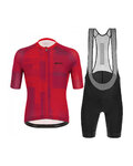 SANTINI maillot corto y pantalón corto - KARMA KINETIC - negro/rojo