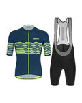 SANTINI maillot corto y pantalón corto - TONO PROFILO - negro/verde