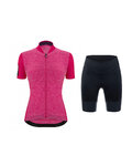 SANTINI maillot corto y pantalón corto - COLORE PURO LADY - negro/rosa