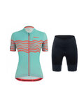 SANTINI maillot corto y pantalón corto - TONO PROFILO LADY - azul/negro/naranja