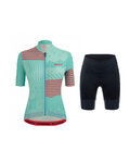 SANTINI maillot corto y pantalón corto - GIADA OPTIC LADY - negro/azul/rosa