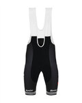 SANTINI pantalones cortos de tirantes - TREK 2019 PRIME - blanco/negro