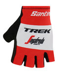 SANTINI guantes de dedos cortos - TREK 2019 RACE - rojo/blanco/negro
