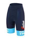 SANTINI pantalones cortos sin tirantes - TREK SEGAFREDO 2022 LADY FAN LINE - azul