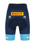 SANTINI pantalones cortos sin tirantes - TREK SEGAFREDO 2022 LADY FAN LINE - azul