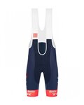 SANTINI pantalones cortos de tirantes - TREK SEGAFREDO 2022 FAN LINE - rosa/azul