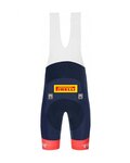 SANTINI pantalones cortos de tirantes - TREK SEGAFREDO 2022 FAN LINE - rosa/azul