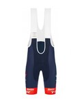 SANTINI pantalones cortos de tirantes - TREK SEGAFREDO 2022 FAN LINE - azul/rojo