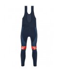 SANTINI pantalones largos con tirantes - TREK SEGAFREDO 2022 FAN LINE WINTER - rojo/azul