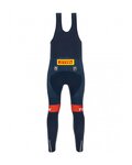SANTINI pantalones largos con tirantes - TREK SEGAFREDO 2022 FAN LINE WINTER - rojo/azul