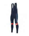 SANTINI pantalones largos con tirantes - TREK SEGAFREDO 2022 FAN LINE WINTER - rojo/azul