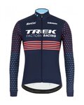 SANTINI maillot de invierno de manga larga - TREK 2022 FACTORY RACING CX WINTER - rosa/azul