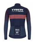 SANTINI maillot de invierno de manga larga - TREK 2022 FACTORY RACING CX WINTER - rosa/azul