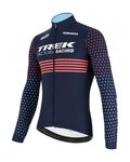 SANTINI maillot de invierno de manga larga - TREK 2022 FACTORY RACING CX WINTER - rosa/azul