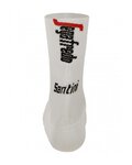 SANTINI calcetines clásicos - TREK SEGAFREDO 2022 - rojo/blanco