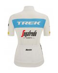 SANTINI jersey de manga corta - TREK SEGAFREDO 2022 LADY FAN LINE - azul/blanco