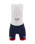 SANTINI pantalones cortos de tirantes - TREK SEGAFREDO 2023 FAN LINE KIDS - rojo/azul