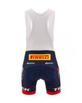 SANTINI pantalones cortos de tirantes - TREK SEGAFREDO 2023 FAN LINE KIDS - rojo/azul